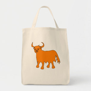 "Wee Coo" Scottish Highland Cow tote bag design