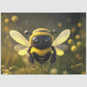 Wee Electric Bee Decoupage Paper   Tiny But Mighty
