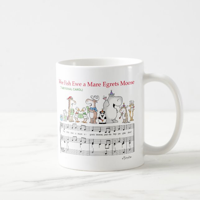 WEE FISH EWE A MARE EGRETS MOOSE Sandra Boynton Coffee Mug (Right)
