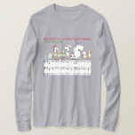 WEE FISH EWE A MARE EGRETS MOOSE Sandra Boynton T-Shirt<br><div class="desc">Ten lively animals sing the traditional carol "We Wish You a Merry Christmas"... sort of. A beloved (and peculiar) classic design by Sandra Boynton,  briskly selling (on cards and mugs and wrapping paper and stuff) every year since 1978—and now redrawn by her for Christmas 2021.</div>