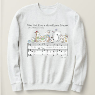 WEE FISH EWE A MARE EGRETS MOOSE Sandra Boynton T- Sweatshirt