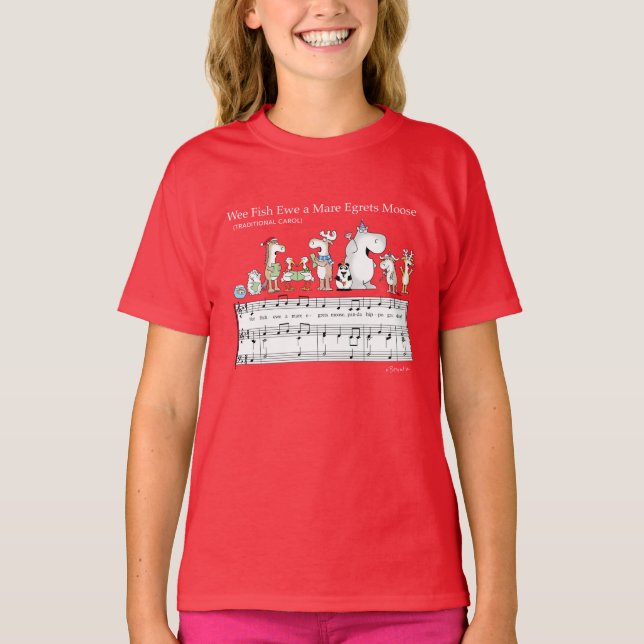 WEE FISH EWE A MARE EGRETS MOOSE Sandra Boynton T- T-Shirt (Front)