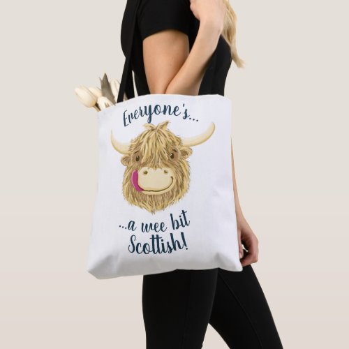 Wee Hamish Highland Cow Everyones Scottish Tote Bag