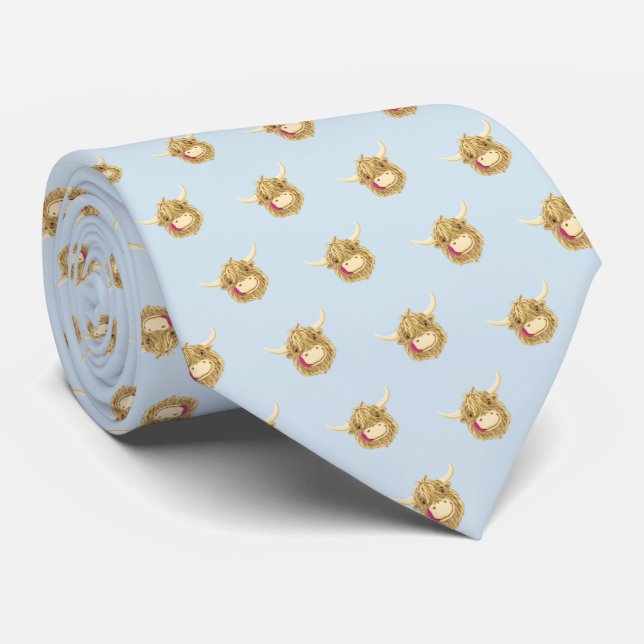 Wee Hamish Highland Cow Neck Tie (Rolled)
