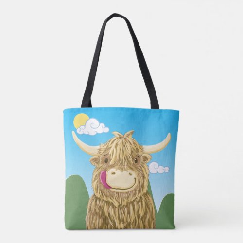 Wee Hamish In The Meadow Tote Bag