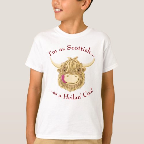 Wee Hamish Scottish Highland Cow T_Shirt