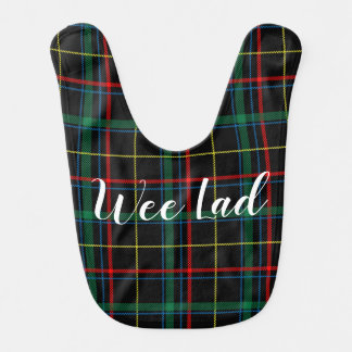 Wee Lad Scottish Scotland Tartan Baby Bib