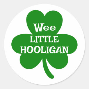 Wee Little Hooligan ☘️ Classic Round Sticker
