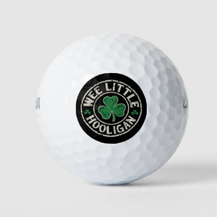 Wee Little Hooligan Shamrock St Patrick's Day Golf Balls