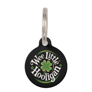 Wee Little Hooligan St. Patrick's Day Funny Irish Pet ID Tag