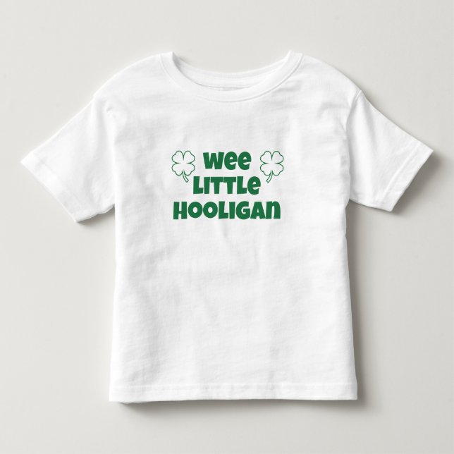 Wee Little Hooligan Toddler St Patrick's Day Green Toddler T-shirt (Front)