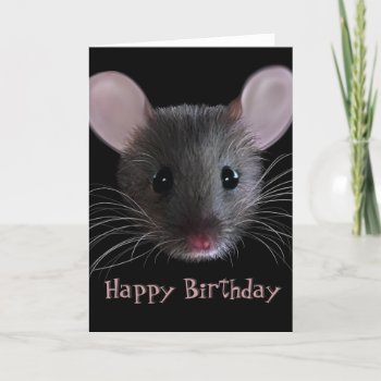 Wee Mouse Happy Birthday Greeting Card by PawsForaMoment at Zazzle