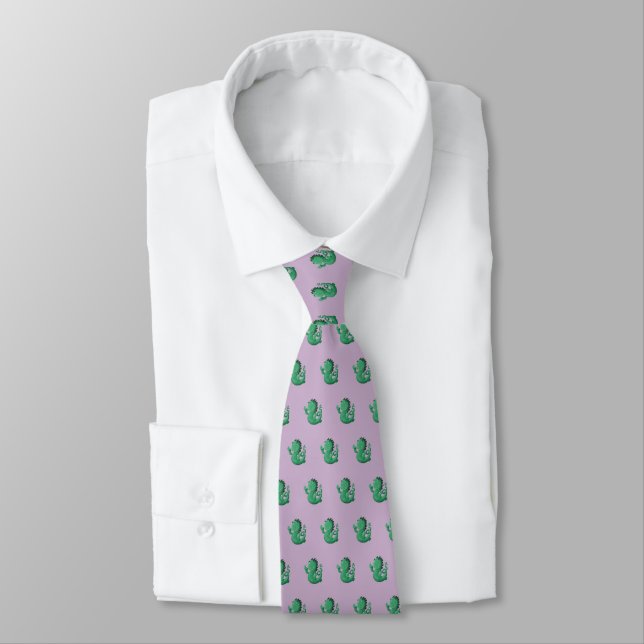 Wee Nessie (pale purple) Neck Tie (Tied)