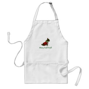 Wee Scottie Dog Merry Ruff! Ruff!Adult Apron