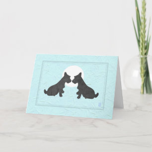 Wee Scottie Puppy Love Anniversary on Blue Card