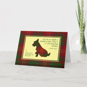 Wee Scottie Robert Burns Birthday 2 Card