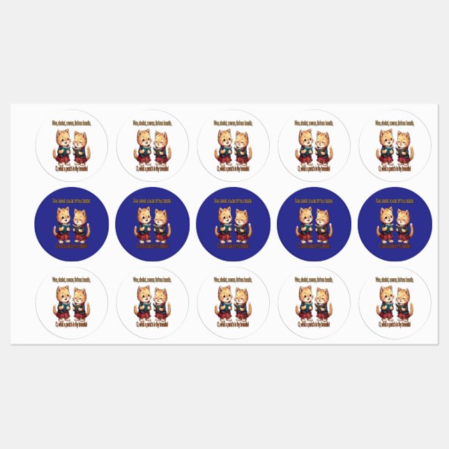 Wee, Sleeket, Cowran Timrous Beastie Labels (Sheet)