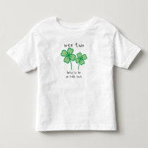 Wee two-lucky to be an Irish twin toddler t-shirt