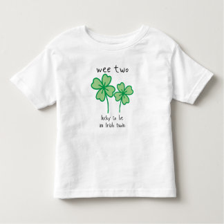 Wee two-lucky to be an Irish twin toddler t-shirt