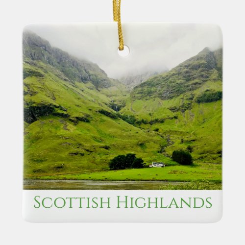 Wee White House Glen Coe Scottish Highlands Ceramic Ornament