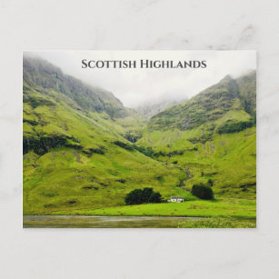 Wee White House Glen Coe Scottish Highlands Postcard