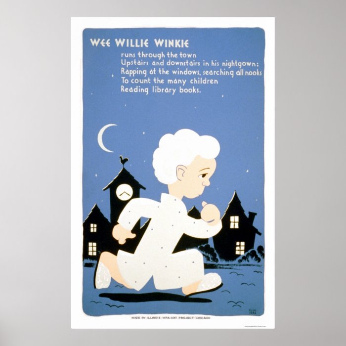 Wee Willie Winkie Library 1940 WPA Poster