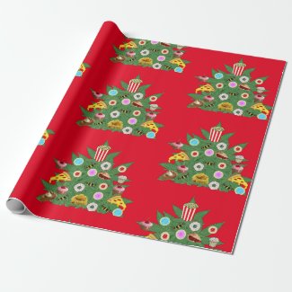 Weed Christmas Tree Personalized Wrapping Paper
