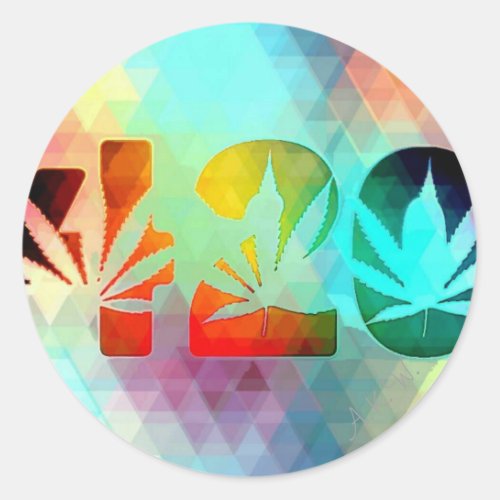 WEED CLASSIC ROUND STICKER