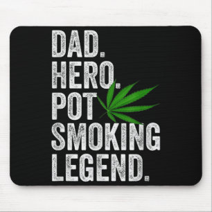 Weed Dad Shirt Funny Stoner Christmas T Smoker Hum Mouse Pad