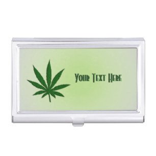 Weed Green Personalized Case For Business Cards