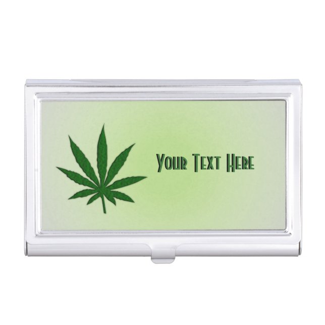 Weed Green Personalized Case For Business Cards (Front)
