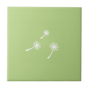 Weed Happens cute cynical dandelion Funny Vintage Ceramic Tile