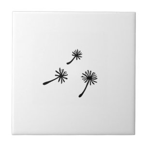 Weed Happens cute cynical dandelion Funny Vintage Ceramic Tile