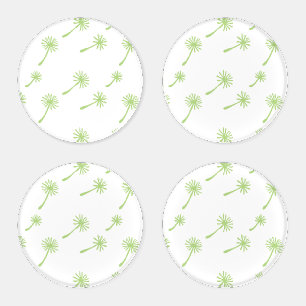 Weed Happens cute cynical dandelion Funny Vintage Coaster Set
