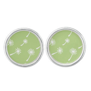 Weed Happens cute cynical dandelion Funny Vintage Cufflinks