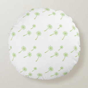 Weed Happens cute cynical dandelion Funny Vintage Round Pillow