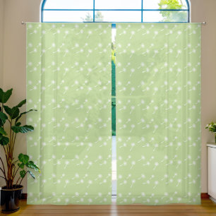 Weed Happens cute cynical dandelion Funny Vintage Sheer Curtains