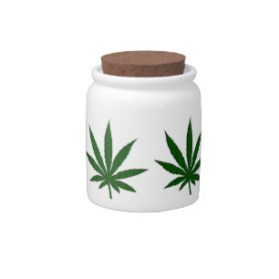 Weed Leaf Candy Jar