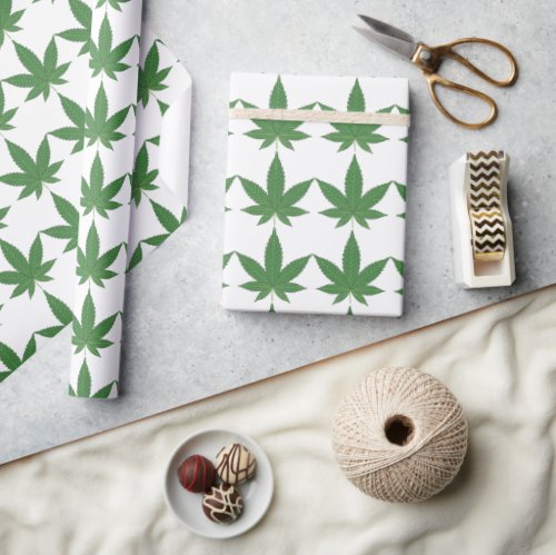 Weed Leaf Christmas Cool Custom Wrapping Paper