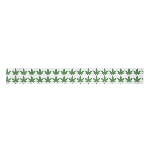 Weed Leaf Christmas Personalized Satin Ribbon