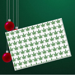 Weed Leaf Christmas Personalized Tissue Paper