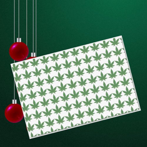 Weed Leaf Christmas Personalized Tissue Paper