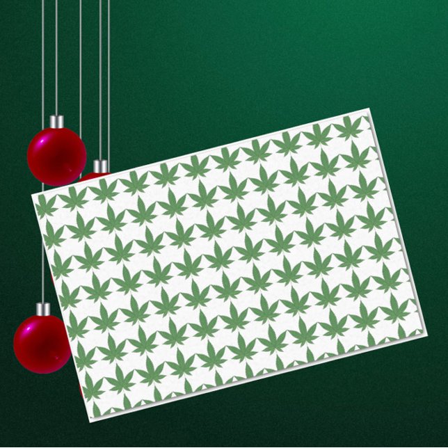 Weed Leaf Christmas Personalized Tissue Paper (Creator Uploaded)