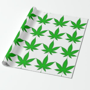 Weed Leaf Christmas Personalized Wrapping Paper