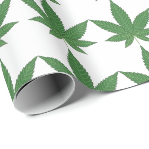 Weed Leaf Christmas Personalized Wrapping Paper