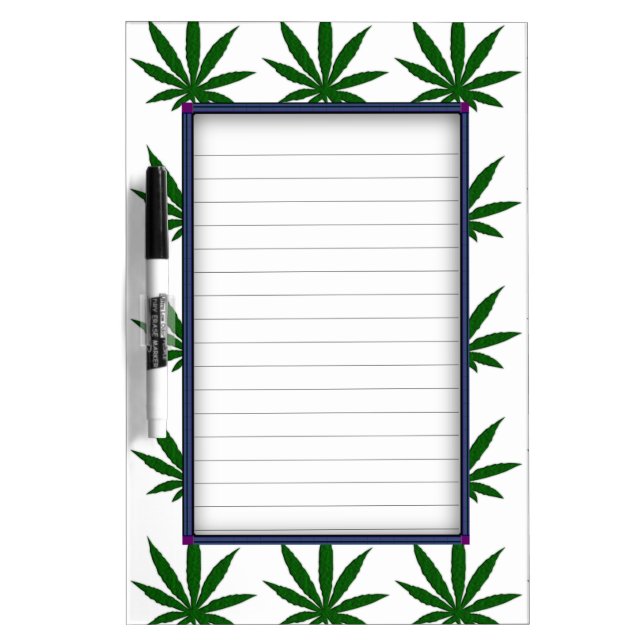 Weed Leaf Dry-Erase Board (Front)