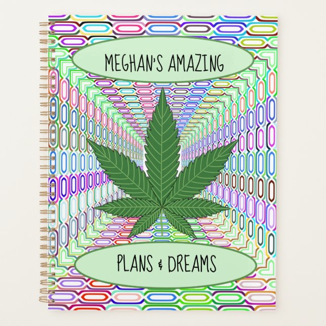 Weed Leaf Munchies Personalized Planner (Front)