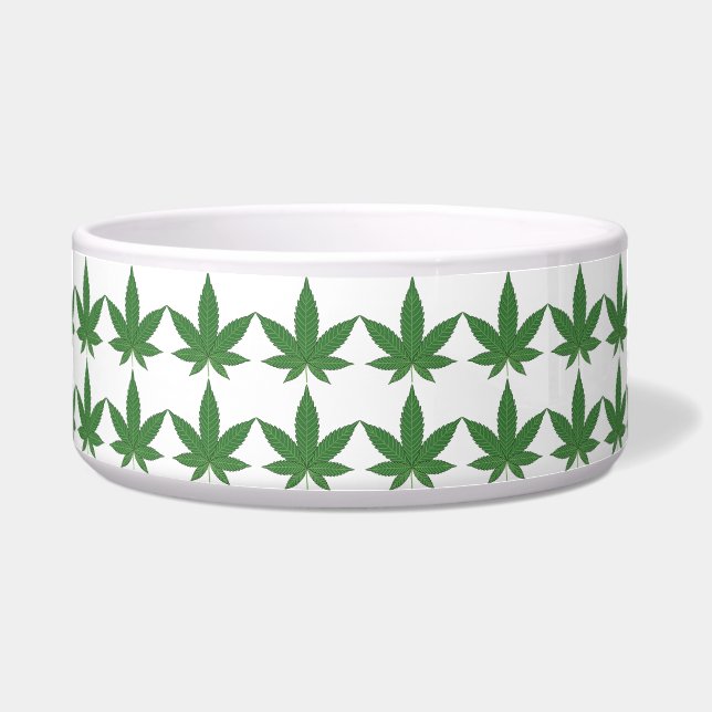 Weed Leaf Personalized Bowl (Front)