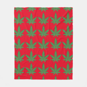 Weed Leaf Personalized Fleece Blanket