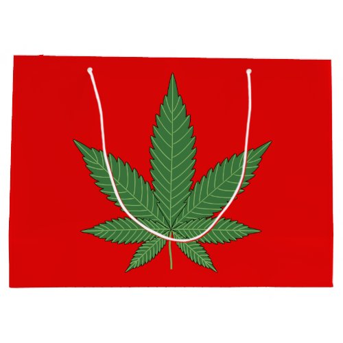 Weed Leaf Personalized Large Gift Bag